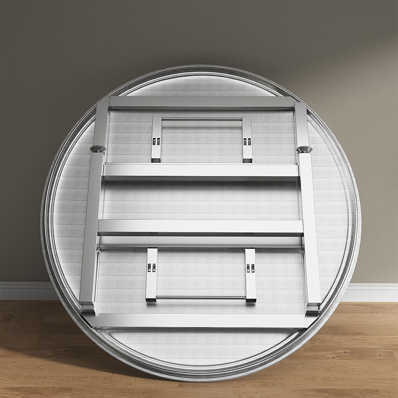 304加厚不锈钢折叠圆桌户外烧烤家用餐桌免安装桌子饭店折叠方桌,住宅家具,不锈钢/PVC餐桌,淘宝优惠券,粉丝福利购,淘宝优惠卷