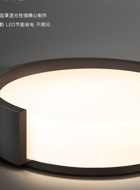 主卧室灯现代简约led吸顶灯20A23年新款北欧创意圆形房间书房灯具