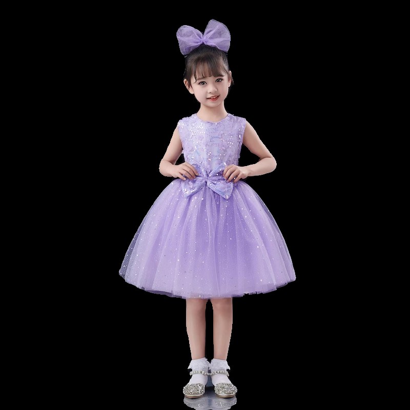 六一儿童合唱演出服幼儿园毕业礼服主持人朗诵表演服女童蓬蓬纱裙