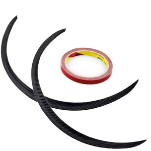 4Pcs Car Truck Carbon Fiber Black Rubber Wheel Eyebrow Prote