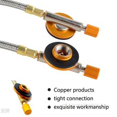 Flexible Outdoor Burner Gas Stove Adapter Regulator Hose Con