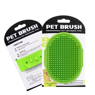 极速Pet Dog Cat Bath Brush Comb Rubber Glove Hair Fur Groomi