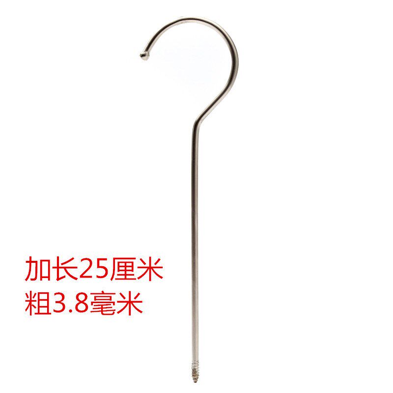 服装店塑料木衣架扁钩子长铁钩加粗挂衣钩金黑色圆挂勾新款