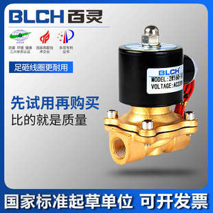 控制水阀blch电控24v电子常闭阀气阀开关阀铜控制ac220v电磁阀