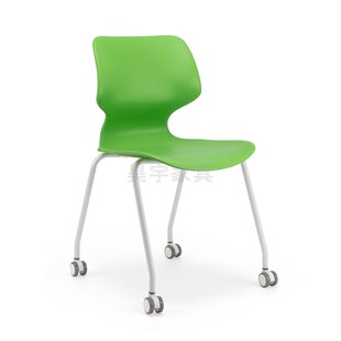 四脚移动会议椅办公室椅客户接待椅木脚椅学生上课椅塑钢椅吧台椅