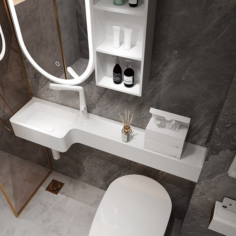 唯铂人造石卫生间小浴室柜套装挂墙盆洗手盆洗脸盆小户型洗手盆,家装主材,挂墙式洗脸盆,淘宝优惠券,粉丝福利购,淘宝优惠卷