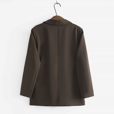 正肩西装外套女大码中长p款春200斤胖mm韩版高级感一粒扣休闲西服