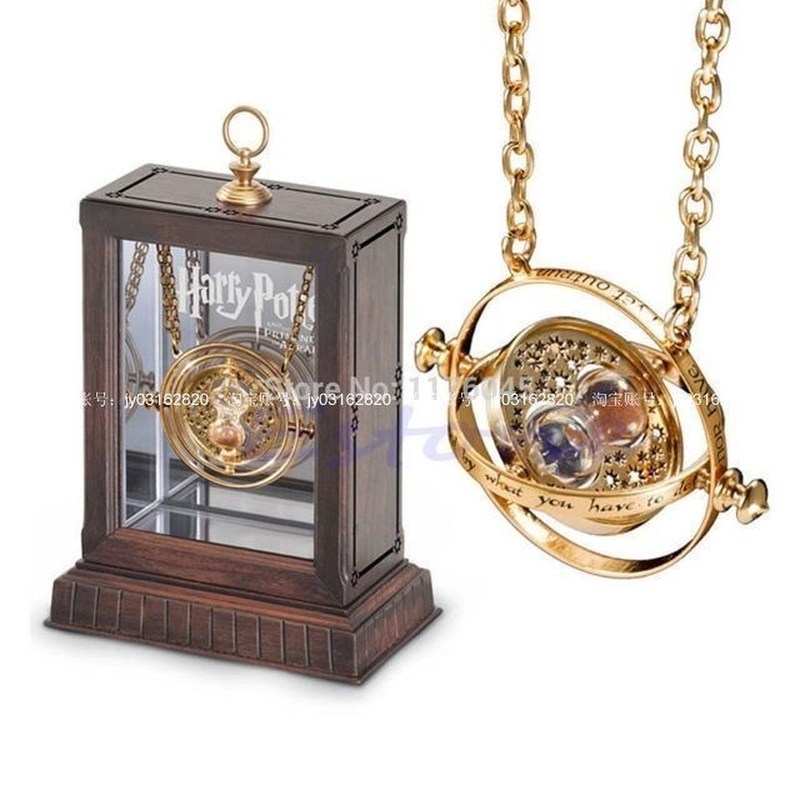 极速A25 1pc Gold Hourglass Harry Potter Time Turner Necklace