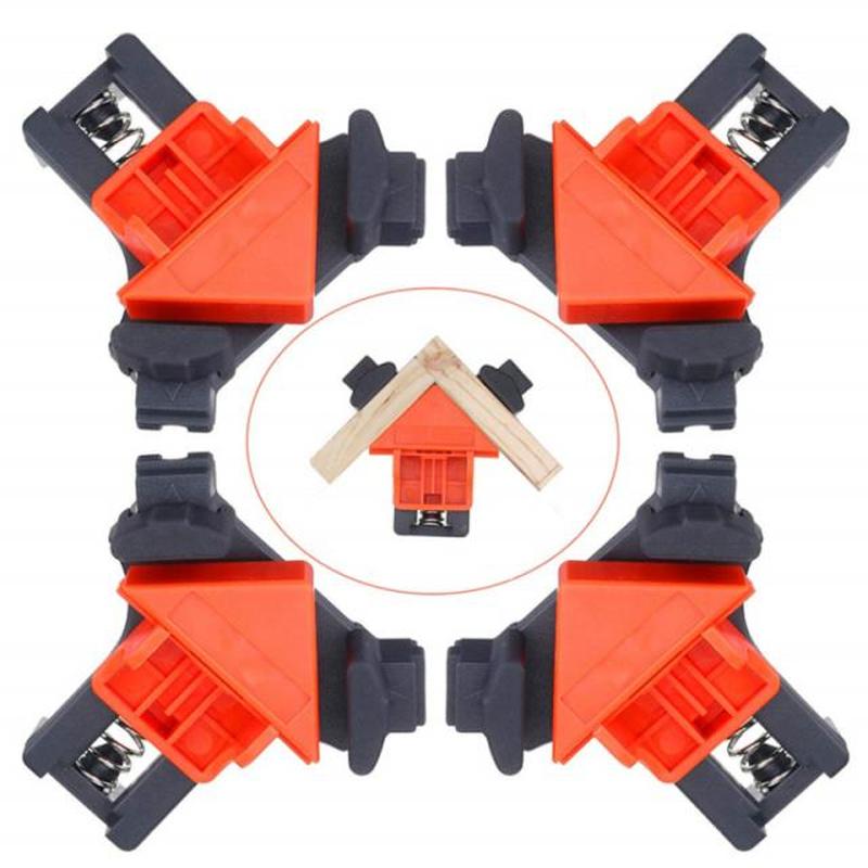 极速4PCS Adjustable 90 Degree Right Angle Clamp Fixing Clips