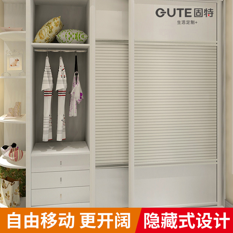 阻尼吊轮吊轨双向缓冲推z滑门移门拉轮衣木柜门隐藏嵌入导轨