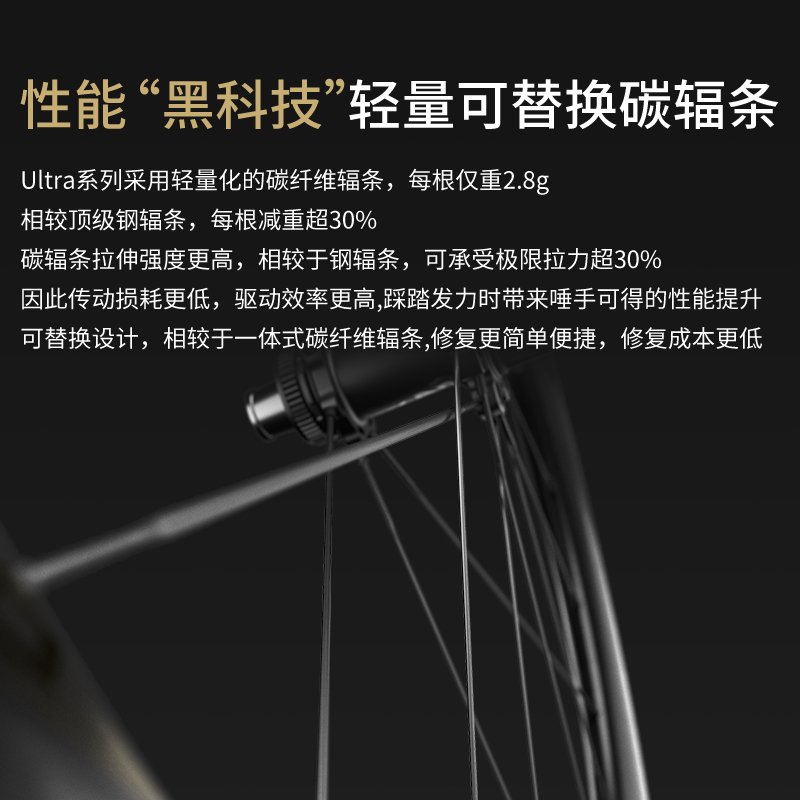 迈金EXAR Ultra2023碳纤维轮组碳刀公路自行车开口管胎碟刹轮组