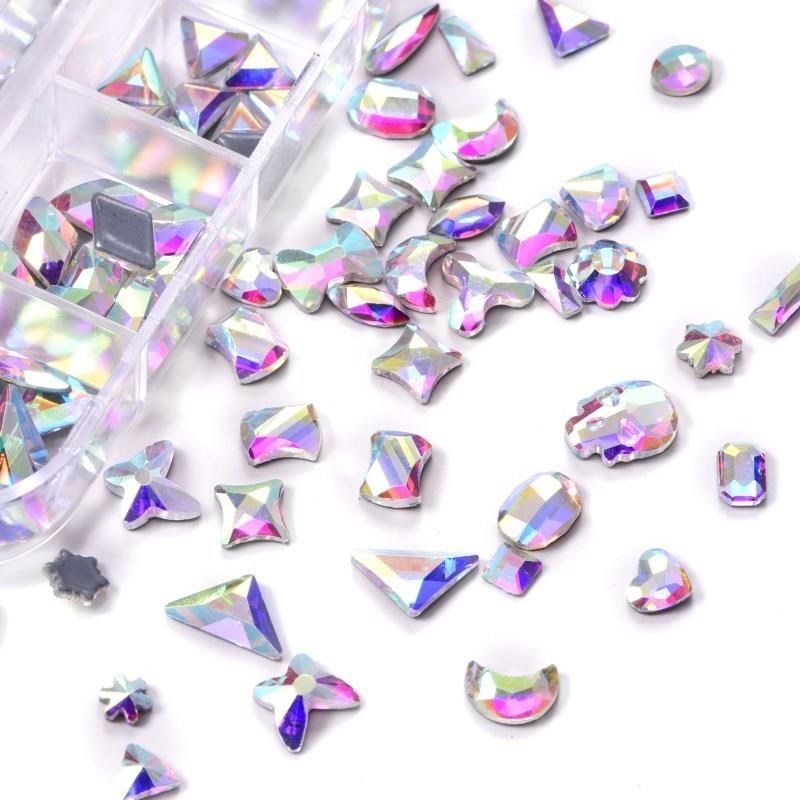 *120pcs/Box Better DMC Quality Fancy Shapes Crystal AB HotFi