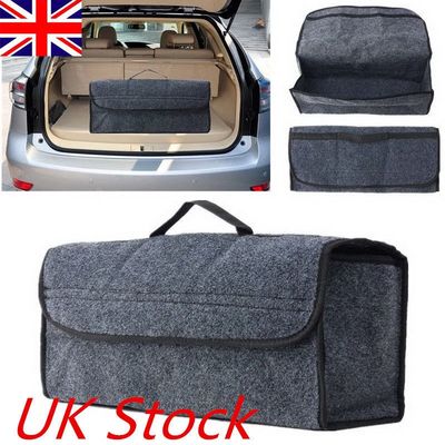 K Grey Large Anti-Slip Car Trunk Boot Storage Organiser Case