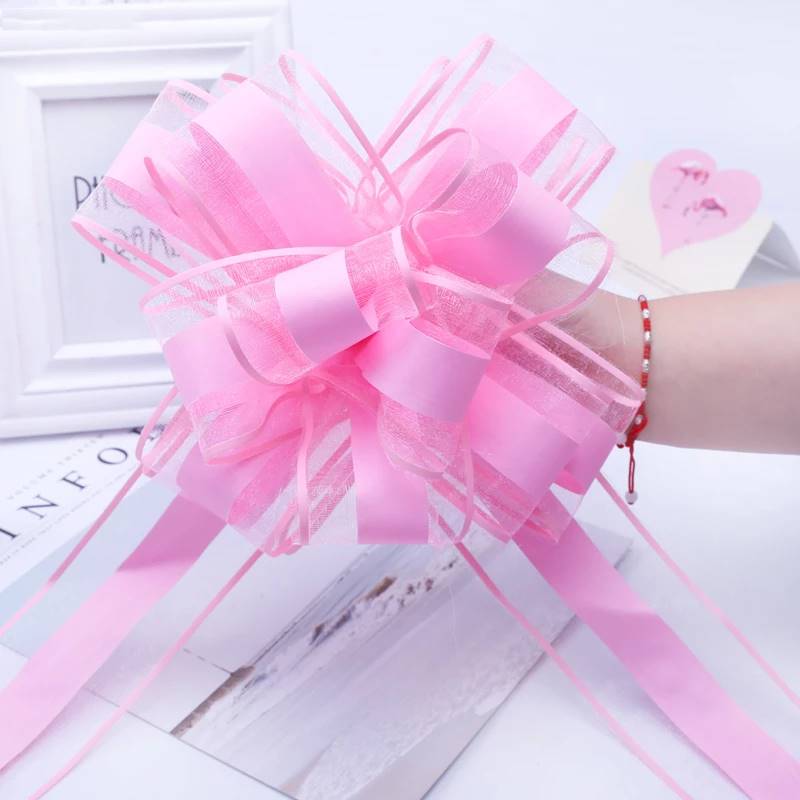 网红10pcs Extra large snow yarn Pull Bow ribbon for Gift