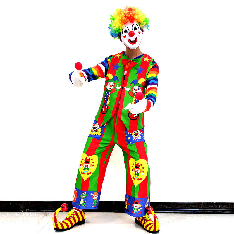 万圣节化装舞会表演服饰演出装扮男女款成人滑稽搞笑小丑衣服套装