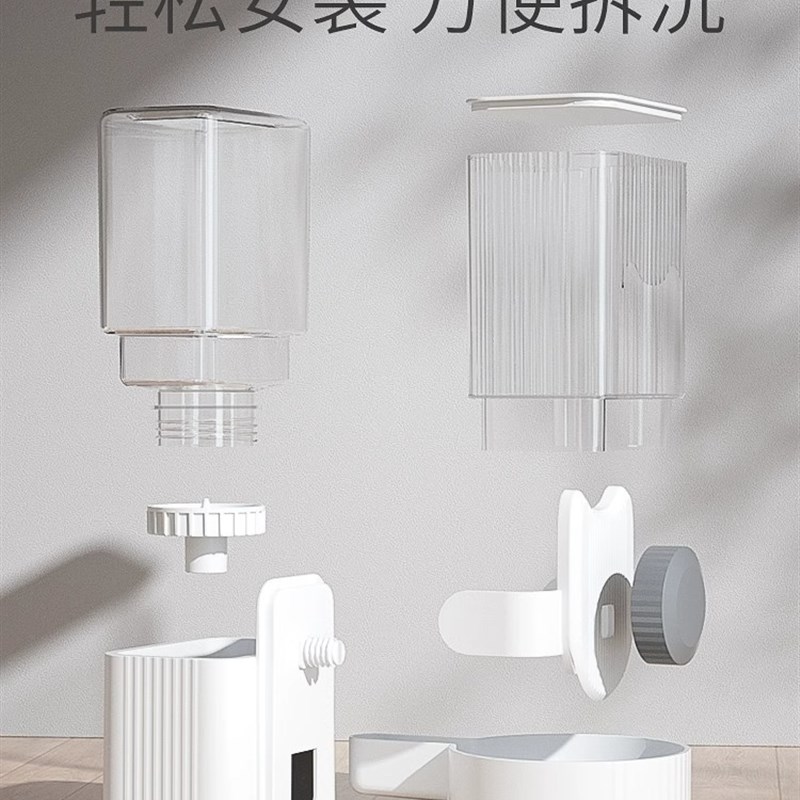 猫咪饮水b机挂式喂食器自动宠物水盆悬挂喂水不插电狗狗水壶喝水