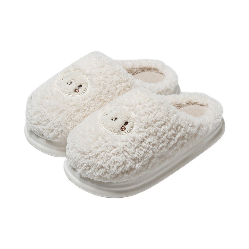 踩屎感棉拖鞋女冬季室内家居可y爱毛绒保暖厚底防滑情侣家用月子