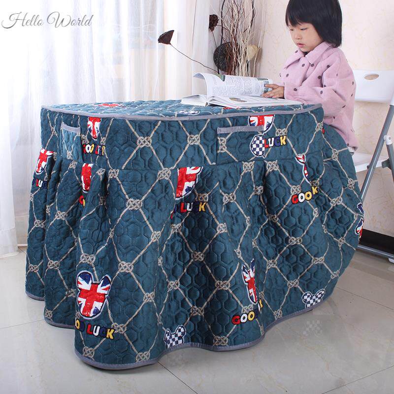 厂促电火考炉f桌布定制烤火炉罩套烤火炉罩套珊瑚绒法兰绒烤火罩