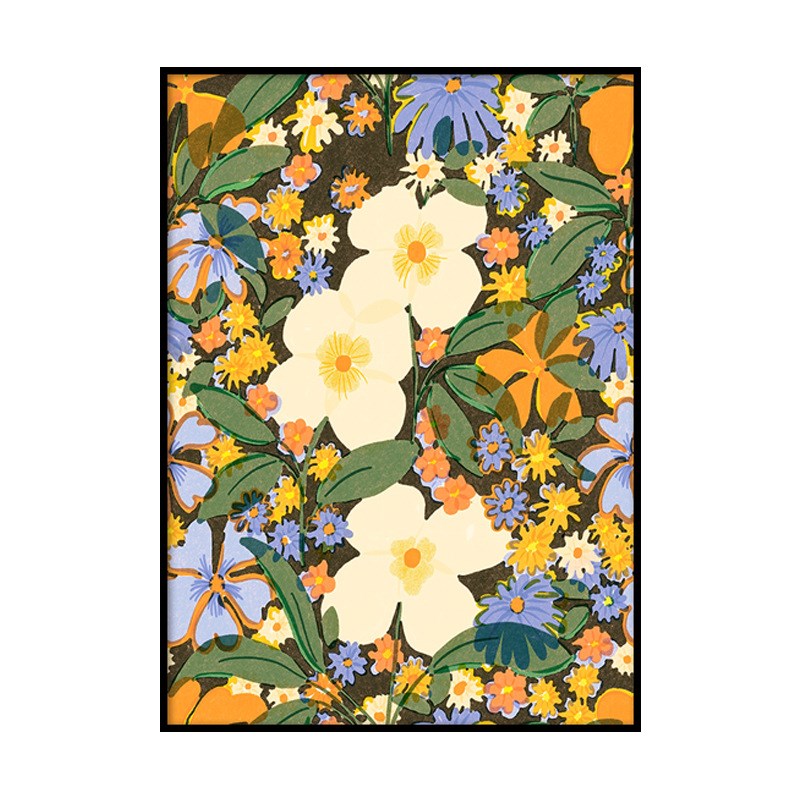 北欧古典植物花卉装饰画美式复古轻奢挂画卡通餐厅卧室酒店样板房图片