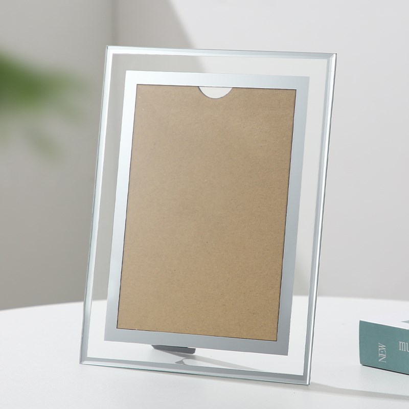 W3Tk玻璃相框摆台洗照片做成情侣摆件L打印婚纱照水晶镜框空框