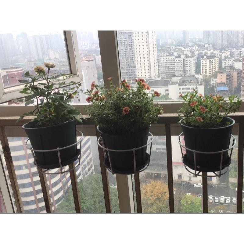 阳台栏杆挂钩花盆挂架挂式防盗窗悬挂置物架花架窗台室外铁艺支架