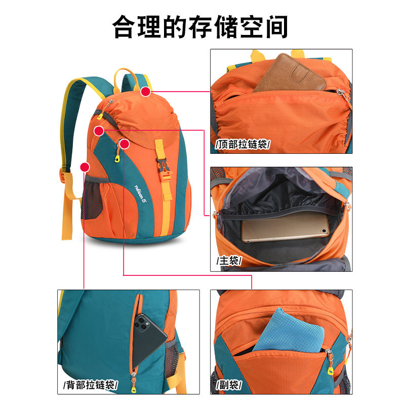 户外旅行小揹包女双肩斜挎两用包2023新款夏潮轻便双肩包迷你旅游
