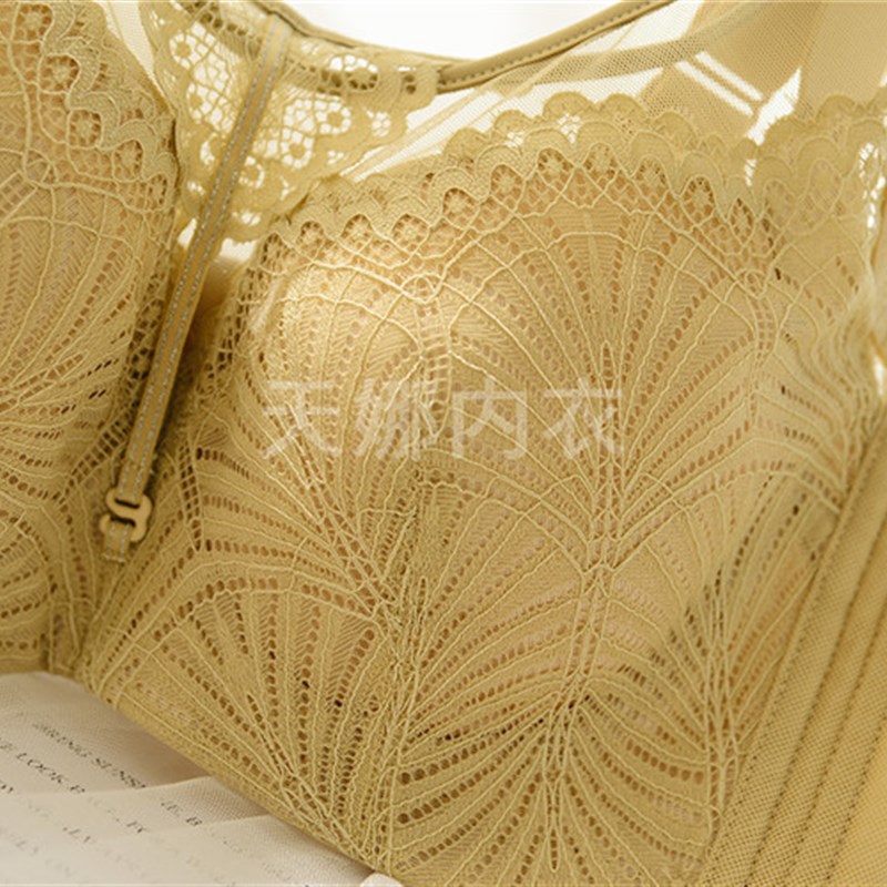 防走光抹胸式有软钢圈文胸大码大胸显小内衣女薄款聚拢全罩杯裹胸