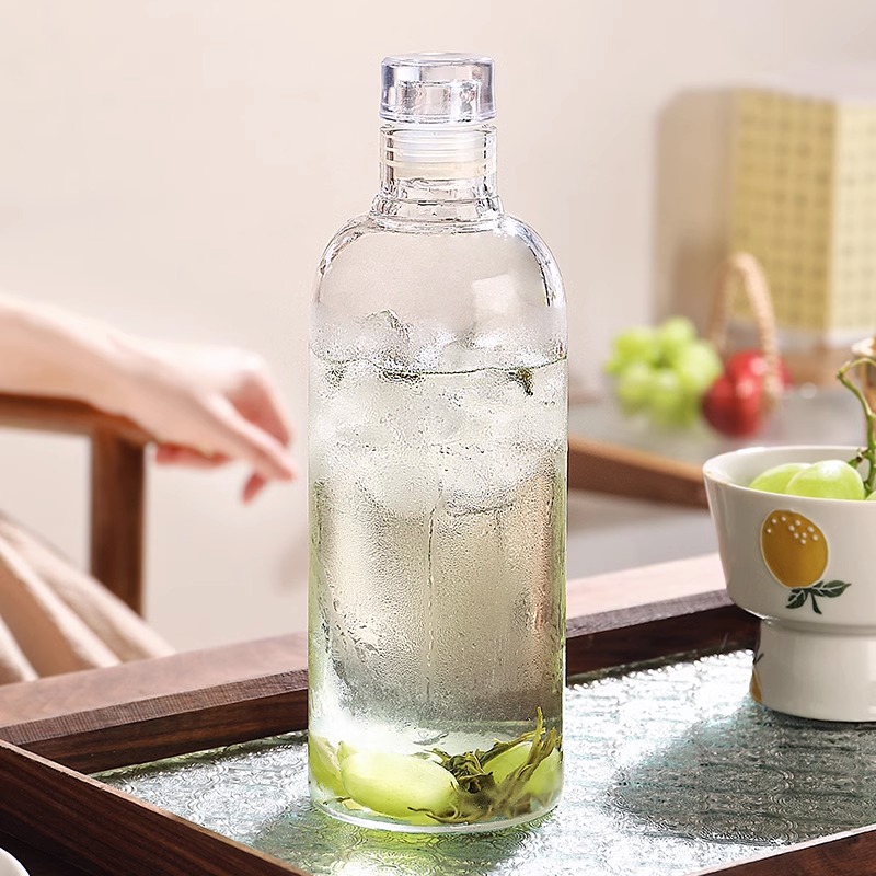 冷泡茶瓶玻璃可携式冷泡壶咖啡冰箱密封家用耐热高温冷水瓶冷水瓶