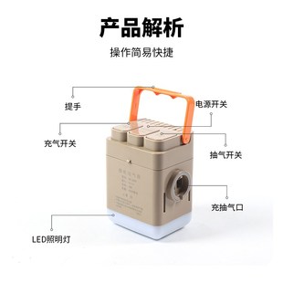 充气泵车载家用i电泵充抽气两用无线充电电动户外便携充气工具