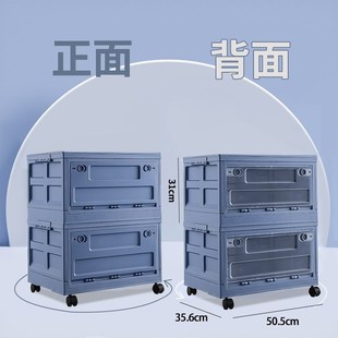 多层收纳箱家用整理箱大容量透明学生侧开衣物储物箱防尘箱储物柜