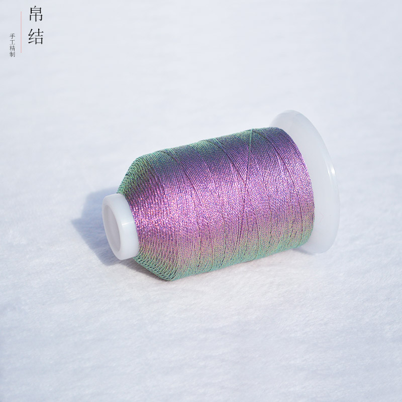 小众高货变色龙6股大卷幻彩闪亮金丝线金银线绕圈手工手绳项链结