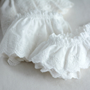 饰材料 花边辅料白色棉布刺绣皱褶花边童装 娃衣布艺裙摆装