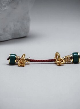 精品108单圈文玩地狱色湖北绿松石万向轴弟子珠配饰品DIY手工配件