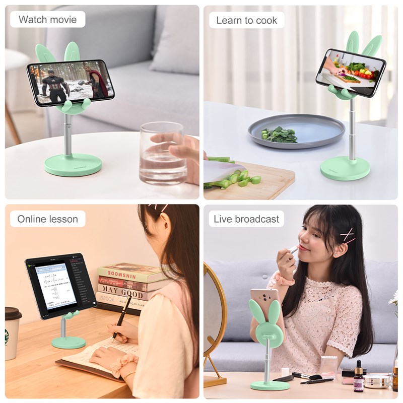 2021 Cute Bunny Phone Holder Desktop Cell Phone Stand Height
