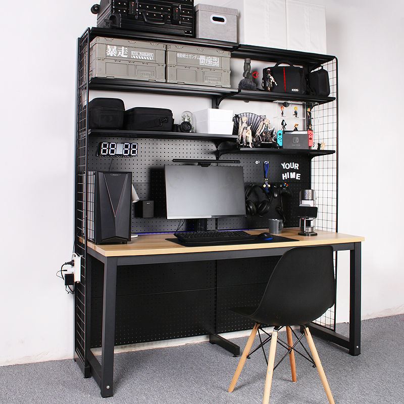 贫穷五金洞d洞板少女书架桌上书柜立式落地展示学习收纳书桌置物