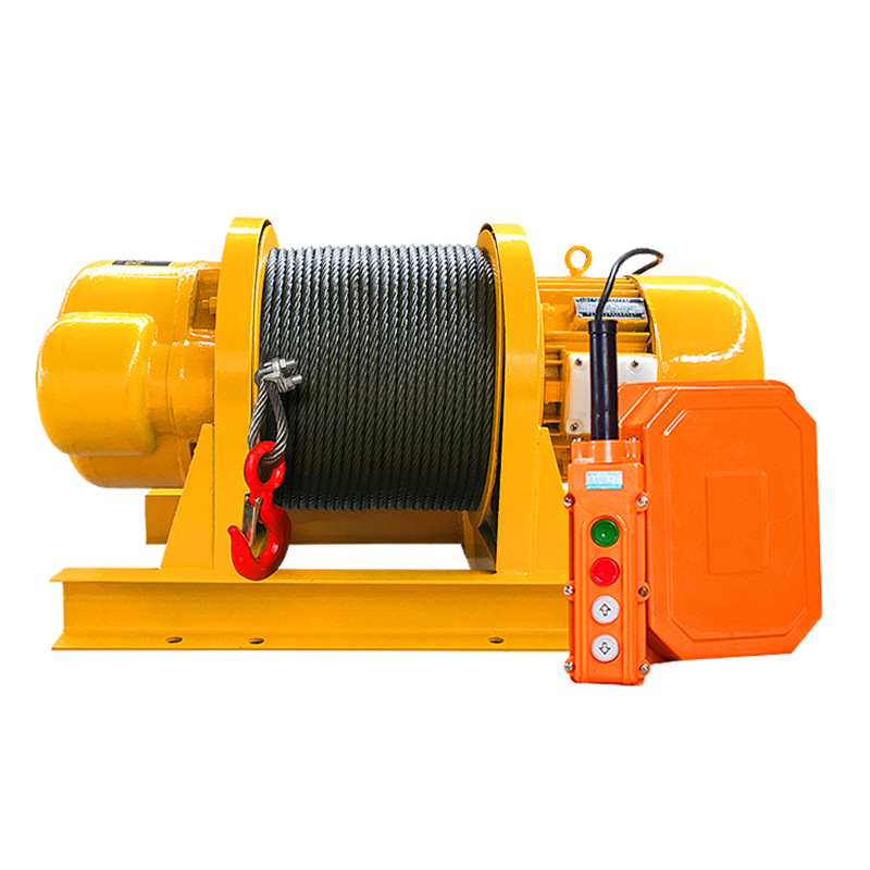 重型卷扬机1t5iT10吨50米建筑起重电葫芦钢丝绳提升机一字型卷扬