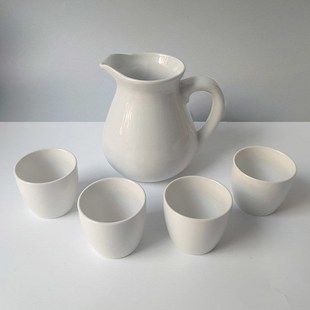 现货纯白陶瓷大号高温泡茶壶骨瓷咖啡壶家用餐厅奶壶饭店酒店过滤