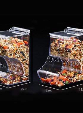 Hamster Rabbit Food Dispenser Feeder Plastic Clear Automati