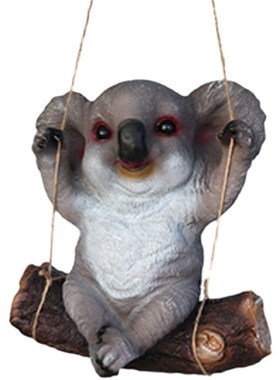 仿真考拉吊饰动物花盆庭院装饰微景观雕塑别墅田园树脂创意小摆件