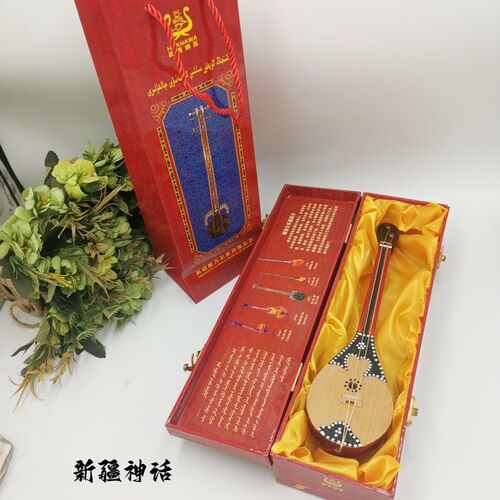 新疆民族乐器哈萨克族冬不拉舞蹈演出道具纯手工制作餐厅饭店装饰