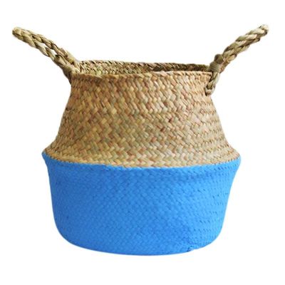 推荐Handmade Wicker Basket Bamboo Seagrass Flower Pot storag