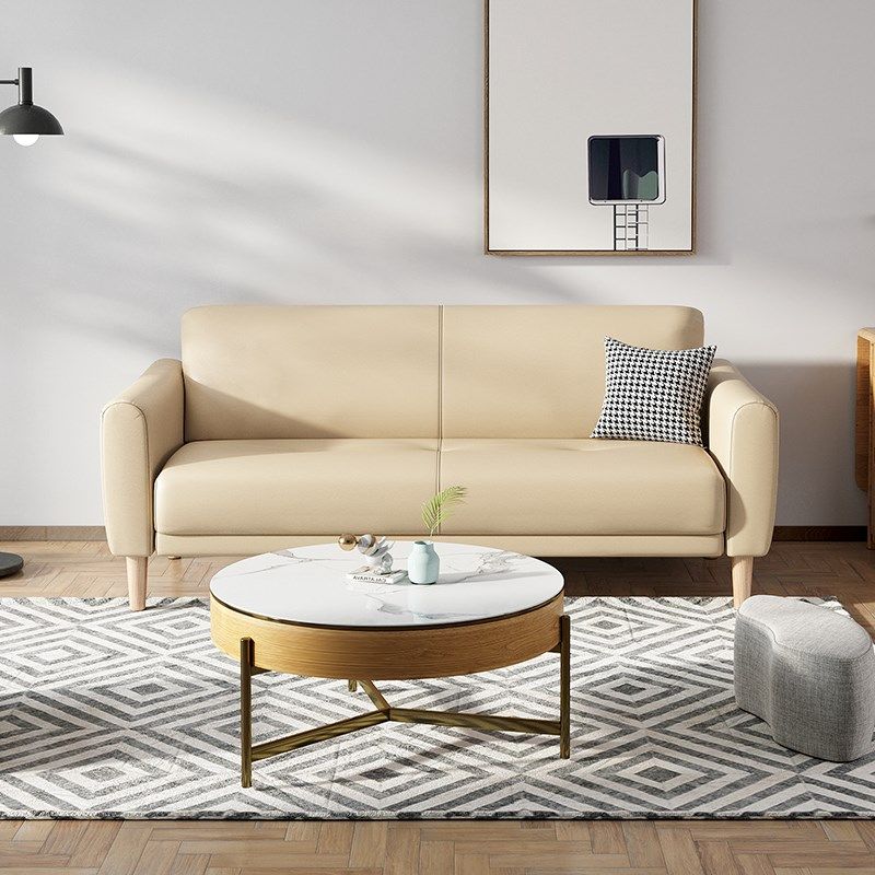 直销新品日式双人皮沙发客厅小户型三h人简约现代皮质极简沙发经