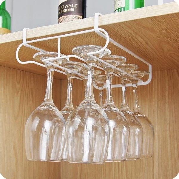 推荐Iron Hanging Wine Cup Holder Kitchen Cabinet Hanging Gob 居家布艺 床头柜盖布 原图主图