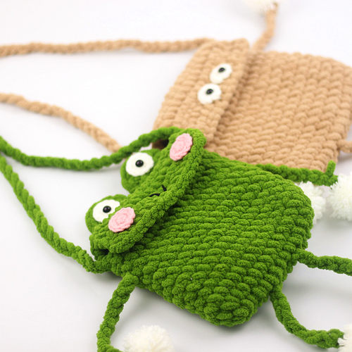 手工编织包包diyn材料包毛线送女朋友礼物钩针斜挎零钱耳机包卡包