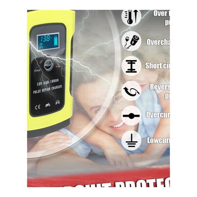 12V 6A Full Automatic Car Battery Charger Power Pulse Repair