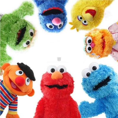 网红Sesame Set Hand Puppet Show Large Puppet Elmo Cartoon