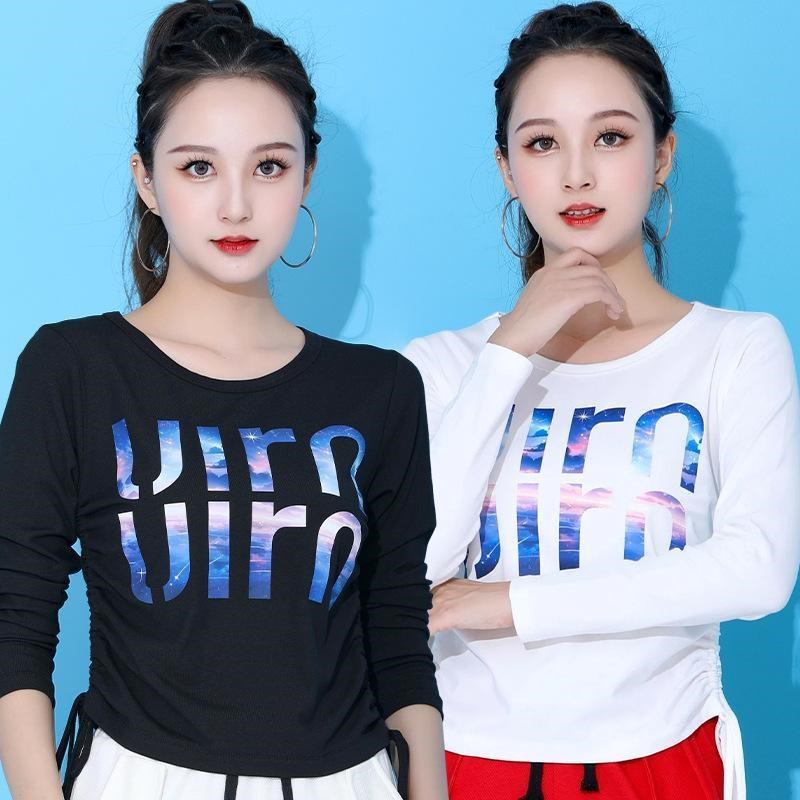 秋季新款广场舞服装长袖女 健身运动休闲跳舞蹈团体演出衣服套装