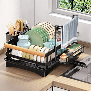 厨房小号碗架h沥水篮碗筷碗碟碗盘置物架台面多功能筷笼抹布架