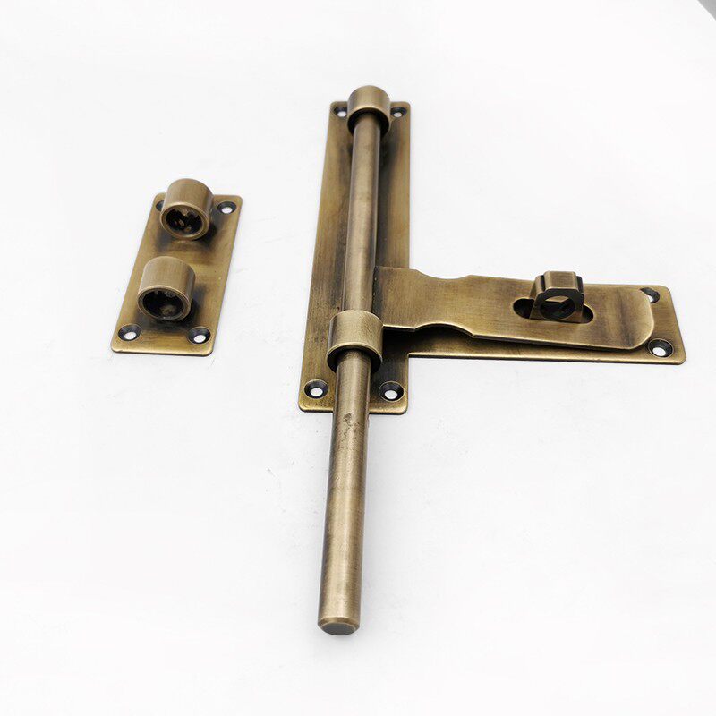 铜插销锁木门门栓老式q木门插销花园门锁户外古铜复古门锁仿古大