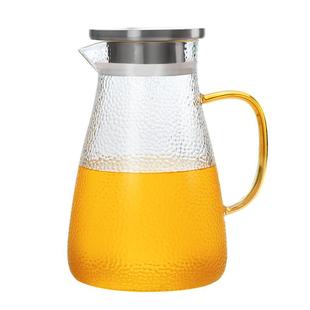 蓝色凉水壶玻璃耐高温水壶家用凉水玻璃水壶凉水杯套装 家用冷水壶